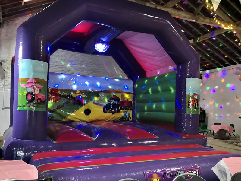 Tractor Disco Bouncy Castle
